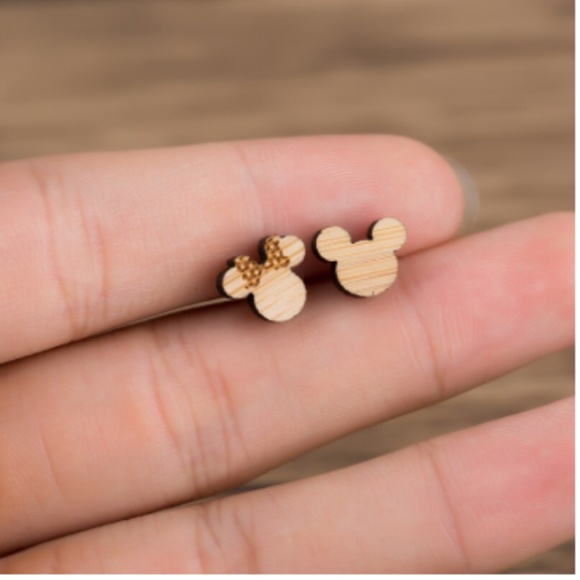 "Love You For Ears & Ears" Mickey Minnie Earrings - Picture 3 of 3